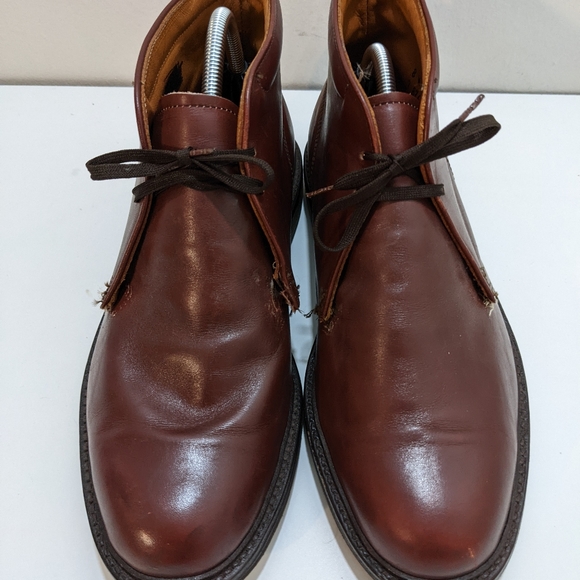 Walk-Over Mens Brown Leather Chukka Boots Size 8 W Vibram Sole - Picture 5 of 10